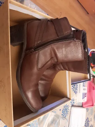 Botin de tacón marrones para mujer