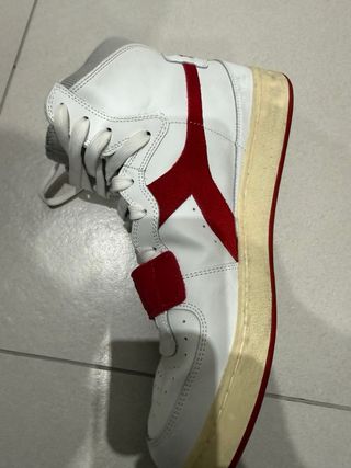 Diadora Basket Scarpe Rosse Bianche