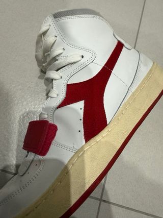 Diadora Basket Scarpe Rosse Bianche