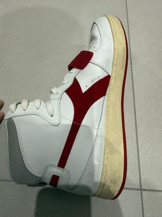 Diadora Basket Scarpe Rosse Bianche