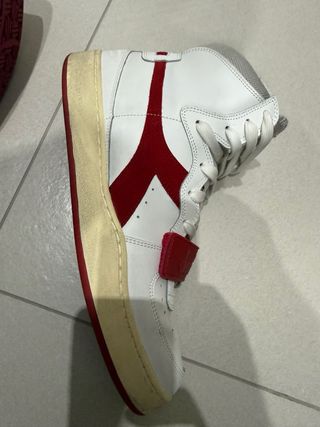 Diadora Basket Scarpe Rosse Bianche