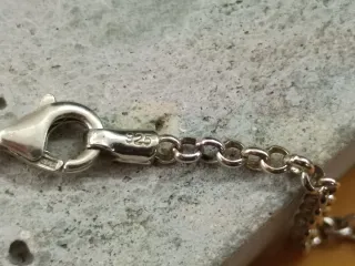 Collar Plata Bola Perlas Moradas Brillantes