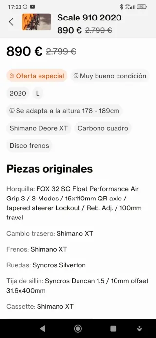 Bicicleta de Montaña