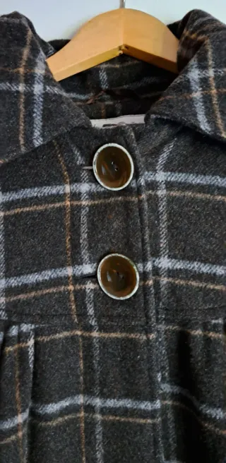 Abrigo de cuadros 65%Lana