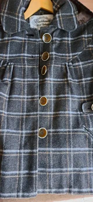 Abrigo de cuadros 65%Lana
