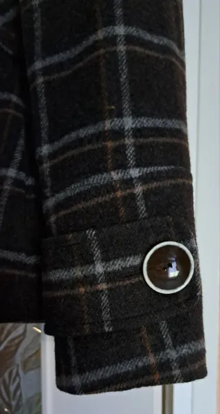 Abrigo de cuadros 65%Lana