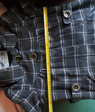 Abrigo de cuadros 65%Lana