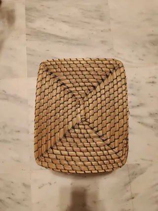 Cesta Mimbre Decorativa