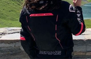 Chaqueta moto mujer Bering Guardian Negra/Fucsia