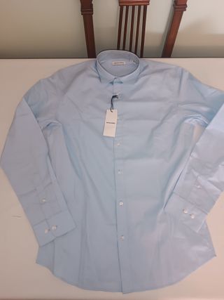 Camisa Jack & Jones Slim Fit Azul Talla M