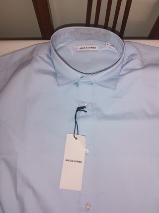 Camisa Jack & Jones Slim Fit Azul Talla M