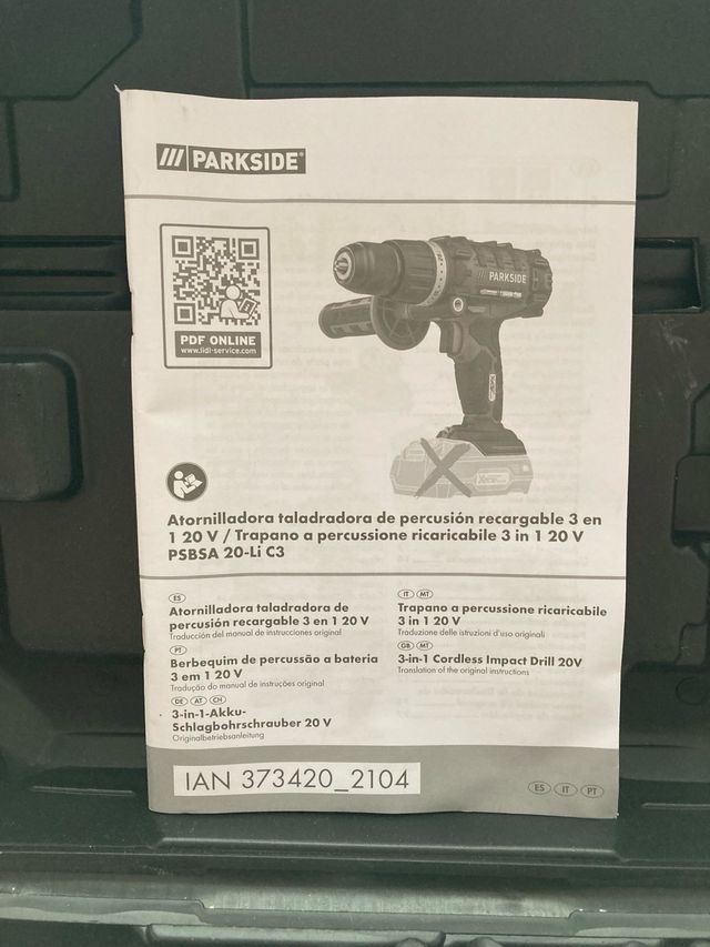 Parafusadeira de Impacto Parkside 20V + Acessórios