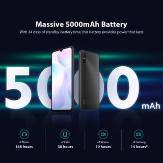 Xiaomi Redmi 9A 2GB RAM 32GB ROM – Reacondicionado (Señales de uso) – 6.53'' Pantalla HD+ – Octa-Core – Cámaras 13MP/5MP – Versión Global – Gris