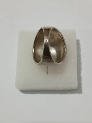 Anel Prata 925 Pintado à Mão Rosa