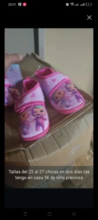 Zapatillas Casa Bebé Llorones Niña Talla 24,27