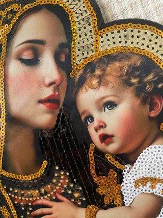 Parche Virgen María y Niño Jesús