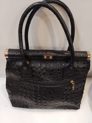 Bolso Piel Italiano Negro