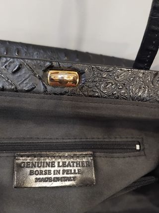 Bolso Piel Italiano Negro