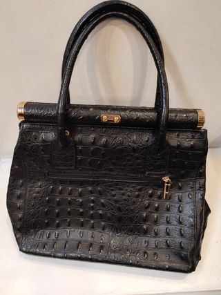 Bolso Piel Italiano Negro
