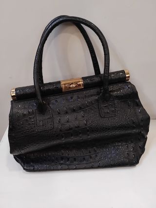 Bolso Piel Italiano Negro