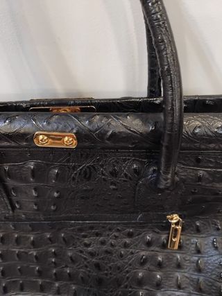 Bolso Piel Italiano Negro