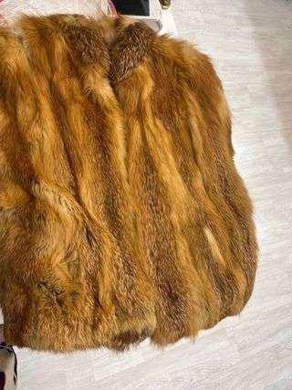 Chaleco de zorro canadiense vintage único.