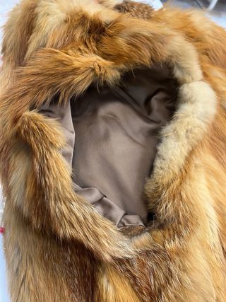 Chaleco de zorro canadiense vintage único.