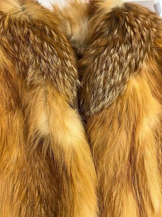 Chaleco de zorro canadiense vintage único.