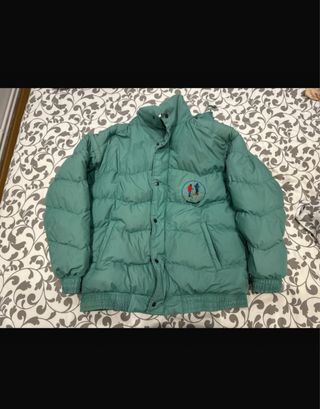 Chaqueta acolchada vintage verde