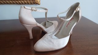 Scarpe Rosso Latino Rosa Carne Tacco Donna