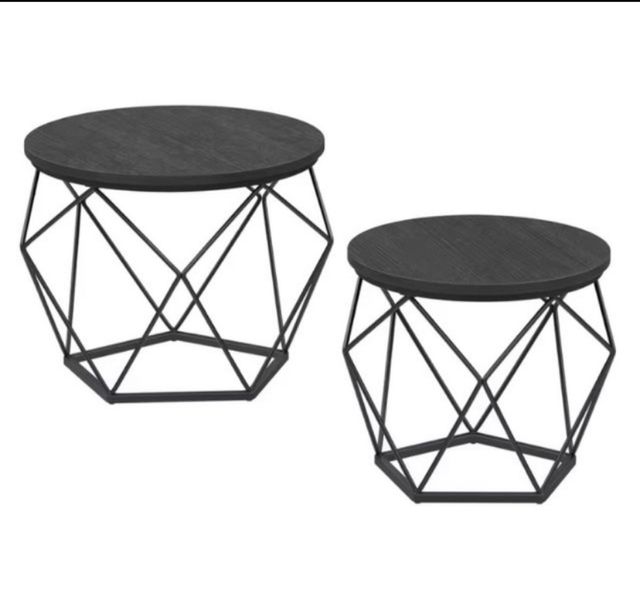 2 Mesas Laterais Pretas