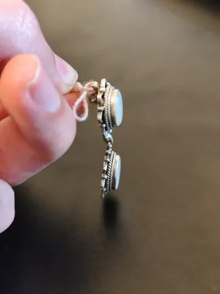 Pendientes de Plata 925 con Piedra Nácar