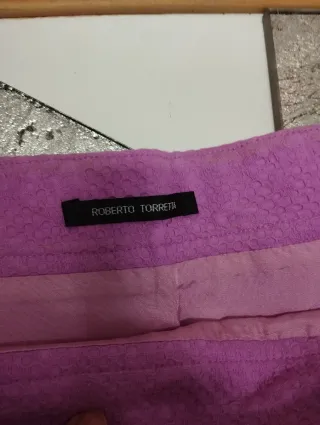 Falda clásica lila talla xxl