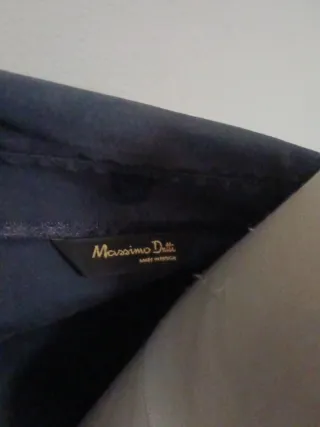 Blusa manga larga azul mujer