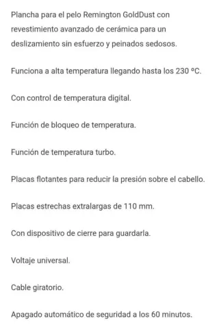 Plancha de pelo dorada y negra