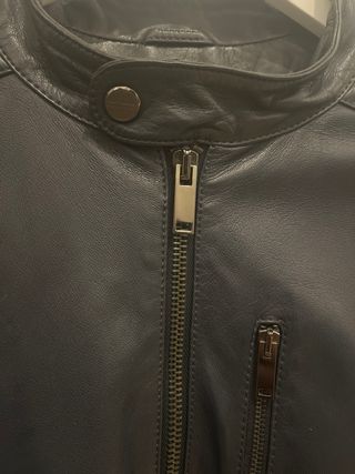 Chaqueta Piel Hombre Cortefiel - Azul Talla L