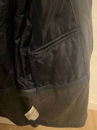 Chaqueta Piel Hombre Cortefiel - Azul Talla L