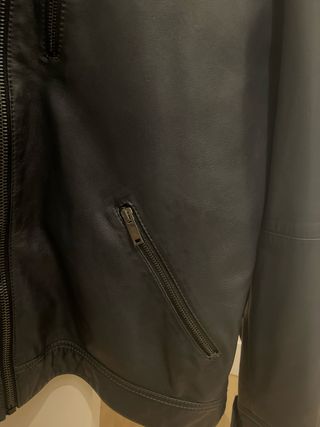 Chaqueta Piel Hombre Cortefiel - Azul Talla L