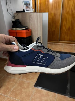 Zapatillas Mustang modelo Zinc Azul y Marrón