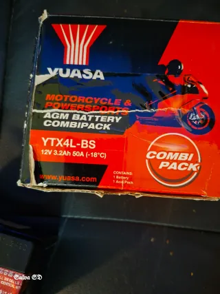 Yuasa YTX4L 12V 50 CCA Batería AGM VRLA para moto