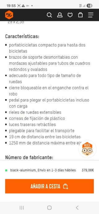 Portabicicletas Thule Euroway 921 Bola