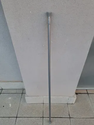 Barra Cortina Bañera Metal Gris