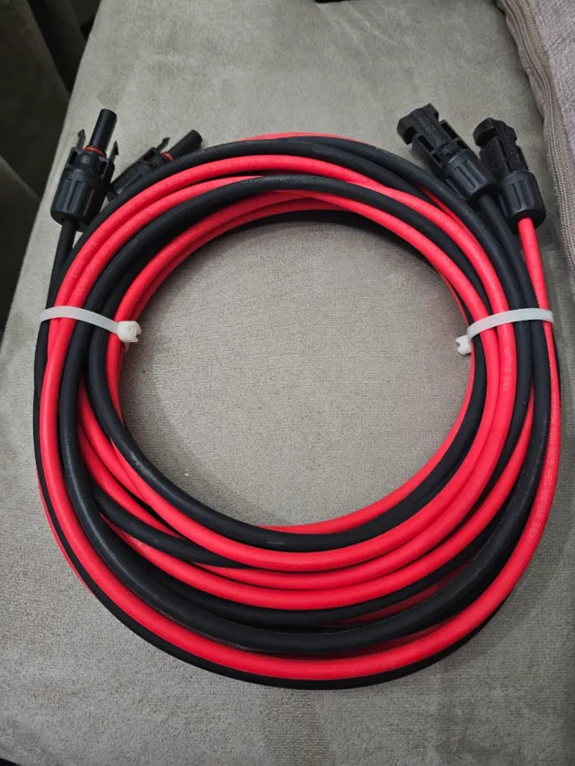 Cavo solare 6m 6mm² con connettori MC4. Ottimo affare.