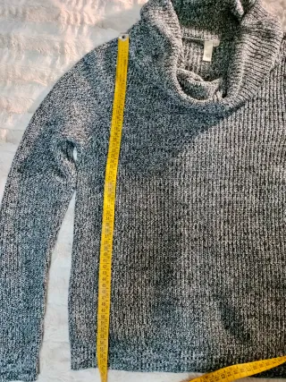 Jersey punto cuello alto jaspeado mujer