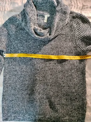 Jersey punto cuello alto jaspeado mujer