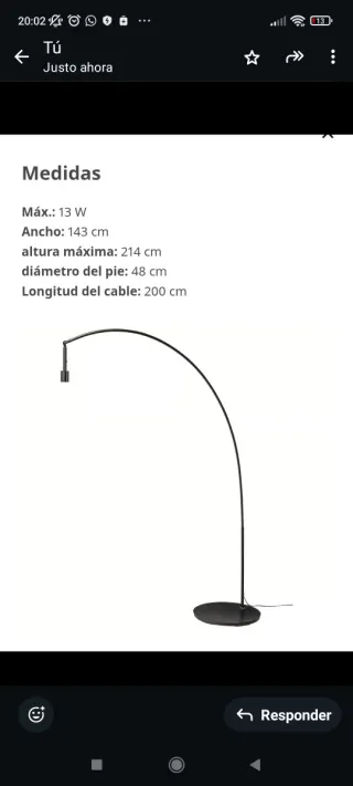 Urge mudaza -Lámpara de pie SKOTTORP / SKAFTET Ike