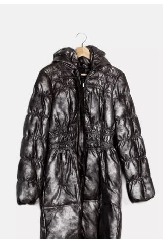 Chaquetón Paz Torras Negro y Plateado