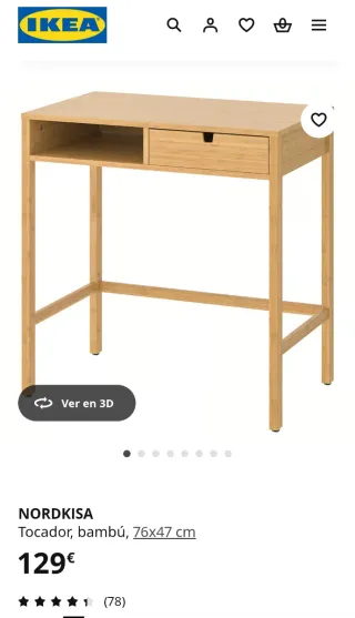 Escritorio / Tocador Bambú (Silla aparte)