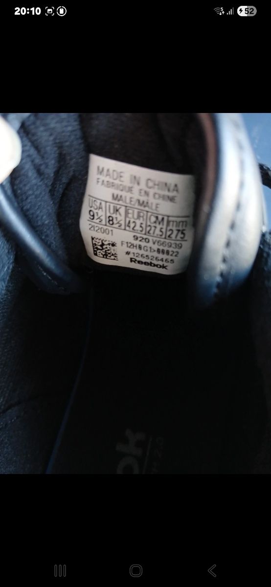 Reebok Classic Negras originales en su caja