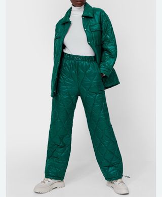 Conjunto Nieve Esquí Montaña Verde botella